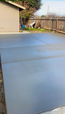 Concrete Patio Slab - Installed a concrete patio slab for a client in Porterville, CA.