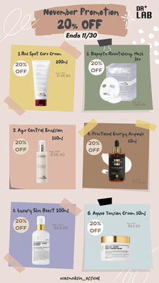 Monthly Promotion - Discover the Magic of K-Beauty with DR+LAB Skincare Products 💙💞 DR+LAB brings you a wide range of premium skincare products that will revolutionize your daily routine. From refreshing cleansers to hydrating serums, our collection is carefully curated to make your skin feel nourished and radiant. At DR+LAB, we believe everyone deserves to experience the wonders of K-beauty. That's why we offer monthly promotions and exciting sales on selected items to bring the best of Korean skincare right to your doorstep. Explore our collection today and unlock a whole new level of skincare bliss! Monthly Promotion - Discover the Magic of K-Beauty with DR+LAB Skincare Products 💙💞 DR+LAB brings you a wide range of premium skincare products that will revolutionize your daily routine. From refreshing cleansers to hydrating serums, our collection is carefully curated to make your skin feel nourished and radiant. At DR+LAB, we believe everyone deserves to experience the wonders of K-beauty. That's why we offer monthly promotions and exciting sales on selected items to bring the best of Korean skincare right to your doorstep. Explore our collection today and unlock a whole new level of skincare bliss!
