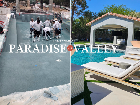 Before and After: New Pool Luxury - This Paradise Valley project transformed a spacious property into a luxury outdoor retreat with a brand-new custom pool. Designed for both relaxation and entertaining, the pool features a swim-up bar, oversized Baja step, copper scuppers, travertine decking, LED lighting, and smart pool automation. As an experienced pool builder, our team focused on combining functionality with high-end finishes to create a resort-style backyard that complements the Paradise Valley setting. The finished space offers plenty of room for swimming, lounging, entertaining, and enjoying Arizona outdoor living.