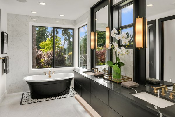 Luxury Bathrooms | AZORI'a - Step into serenity with AZORI’s signature bathrooms—where luxury meets functionality. This collection showcases spa-inspired designs, double vanities, walk-in showers, statement lighting, and thoughtful finishes that transform everyday routines into moments of relaxation and style.