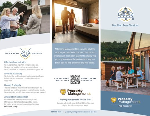 Ellicott City Vacation Rental Management You Can Trust - Partner with PMI Old Line & stay ahead of this evolving industry!
PMI Old Line makes vacation rental management in the Ellicott City area a breeze. We do 100% of the work for just a fraction of the proceeds from your bookings – from booking to housekeeping – from maintenance to concierge, lift tickets to changing out smoke detector batteries.
We do it all. Managing your vacation rental shouldn’t be a second (full time) job. Ellicott City Vacation Rental Management You Can Trust - Partner with PMI Old Line & stay ahead of this evolving industry!
PMI Old Line makes vacation rental management in the Ellicott City area a breeze. We do 100% of the work for just a fraction of the proceeds from your bookings – from booking to housekeeping – from maintenance to concierge, lift tickets to changing out smoke detector batteries.
We do it all. Managing your vacation rental shouldn’t be a second (full time) job.