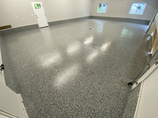 PolyAspartic Coatings - We Diamond Grind your concrete slab, Mender any cracks or pits, Then apply a PolyUrea Basecoat, Flake Color of your choice, and cover with a PolyAspartic clear Topcoat. 15 year warranty from peeling up, Installation one day, and you can walk on it about 6 hours after we leave. 100% Antibacterial 100% Antimicrobial and very beautiful PolyAspartic Coatings - We Diamond Grind your concrete slab, Mender any cracks or pits, Then apply a PolyUrea Basecoat, Flake Color of your choice, and cover with a PolyAspartic clear Topcoat. 15 year warranty from peeling up, Installation one day, and you can walk on it about 6 hours after we leave. 100% Antibacterial 100% Antimicrobial and very beautiful