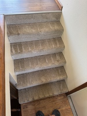Stair Cleaning in Adrian - This set of stairs were highly trafficked and in need of a deep steam cleaning, they called the Pros…. Stair Cleaning in Adrian - This set of stairs were highly trafficked and in need of a deep steam cleaning, they called the Pros….