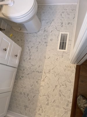 Hexagon 2/2 mosaic tile Ardex epoxy grout - Til d floor powder room 2/2 hexagon mosaic tile Ardex epoxy grout. Hexagon 2/2 mosaic tile Ardex epoxy grout - Til d floor powder room 2/2 hexagon mosaic tile Ardex epoxy grout.