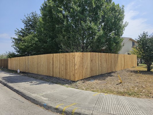 Fence stain/weatherproofing. - Weatherproofing brand-new fencing can make the difference between repairs and replacement in a few years. Fence stain/weatherproofing. - Weatherproofing brand-new fencing can make the difference between repairs and replacement in a few years.