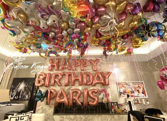 Paris Hilton Birthday in NYC - We are thrilled to have had the opportunity to celebrate Paris Hilton's birthday with our stunning balloon arrangements! 🎉🎈 Our team of expert balloon artists created custom designs that perfectly matched the party's theme and added a touch of glamour and excitement to the occasion.

Our high-quality balloons are carefully selected and arranged to create unique and visually stunning displays that make any event unforgettable. We take pride in our attention to detail and commitment to customer satisfaction, and we are honored to have been a part of Paris Hilton's special day.

At Balloon Kings, we believe that balloons have the power to transform any event into something truly magical. Whether it's a birthday party, wedding, or corporate event, our custom balloon arrangements are sure to impress and delight your guests.

Thank you, Paris Hilton, for letting us be a part of your celebration! 🎂🥳🎈 #ParisHiltonBirthday #BalloonKingsBringsTheFun #CelebrityEvents