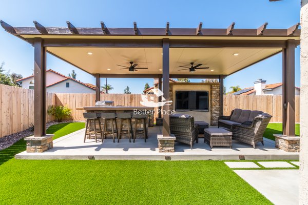 Miguel and Isenya - Full Backyard Remodeling + Outdoor Kitchen Building - This project was a full backyard remodel for Miguel and Isenya. We first met with them to take some measurements and provide our professional opinion for the open space that they had to work with. We gave them some physical samples & some example photos to further assist them with designing their dream backyard. We were able to offer them some fantastic finance options so that they were able to enjoy their beautiful backyard as soon as possible! Miguel and Isenya - Full Backyard Remodeling + Outdoor Kitchen Building - This project was a full backyard remodel for Miguel and Isenya. We first met with them to take some measurements and provide our professional opinion for the open space that they had to work with. We gave them some physical samples & some example photos to further assist them with designing their dream backyard. We were able to offer them some fantastic finance options so that they were able to enjoy their beautiful backyard as soon as possible!