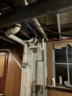 Re pipe water lines galvanized to Pex and copper - This job was done to give home owner cleaner water with better pressure Re pipe water lines galvanized to Pex and copper - This job was done to give home owner cleaner water with better pressure