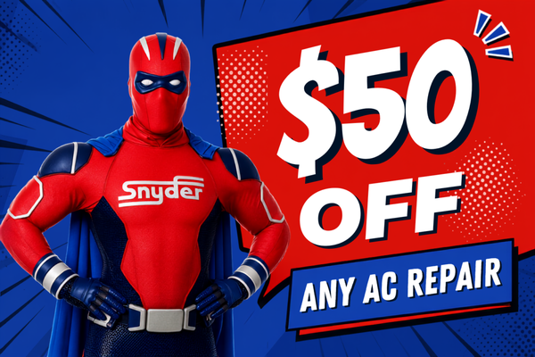 Save $50 OFF Any AC Repair - If your system is short cycling, blowing warm air, or making a noise it never used to make, we are taking $50 off any AC repair right now.

Our technicians diagnose the actual problem before anything gets replaced, explain what they found, and give you the price upfront. If the fix is not worth it on an old system, we will tell you that too.

Snyder has worked on Florida homes since 1973. We are newer to this neighborhood, but far from new to Florida, and the standard has not changed: licensed technicians, upfront pricing, and a straight answer about whether you need a repair or a replacement.

Tap Request a Quote and tell us what your system is doing, and we will get a technician scheduled.