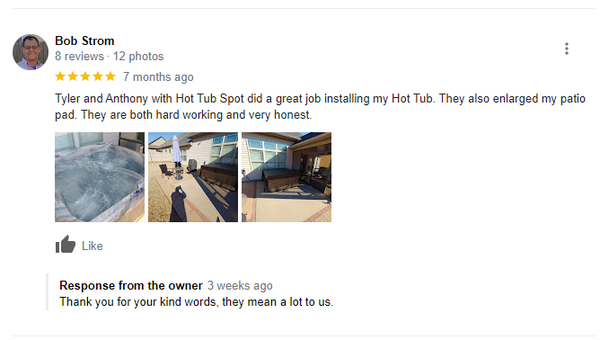 5-Star Reviews Across the Board: See Why We're Rock Hill's Hot Tub Experts - Don't just take our word for it – see what satisfied customers say about us on [list of platforms where you have reviews, e.g., Google, Facebook, etc.]! We're proud to be Rock Hill's leading hot tub and spa specialists, providing top-notch sales, service, and repairs. 

 Ready to experience the 5-star service for yourself? Visit our showroom or contact us today for a free quote.

See Live Reviews Here: https://tinyurl.com/37sa6vkm
