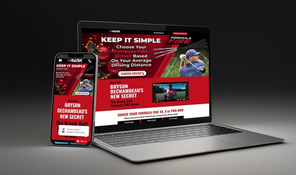 KRANK GOLF Formula FIRE 3 Driver website | 2023 | WordPress, WooCommerce, Elementor, & UI/UX - My Role: I was the sole WordPress website designer, developer, and graphic designer for the Krank Golf Three Driver website. I designed all site elements, including typography, graphics, and colors, to align with the Krank Golf FIRE branding.

Project Description: To boost sales on the Krank Golf Formula FIRE 3 Driver website, I designed a user-friendly interface with a graphic that, when clicked, allows users to choose one of three pre-built FIRE Drivers or three single heads based on their average driving distance. This selection auto-populates the shopping cart and scrolls the user to checkout. For simplicity and optimal user experience, I consolidated the entire E-commerce site onto a single page, including the shopping cart at the bottom. This one-page design was so effective it was used for similar websites.

Client Relationship: Krank Golf has been my client for over 14 years. During this time, I have developed three primary websites, over 20 mini-sites, landing pages, and click funnels for them, in addition to creating hundreds of graphics.

Technical Challenges
Challenge: Create a UI/UX design for an e-commerce website that integrates all shopping pages into a single page, including the shopping cart. When users click on a relevant section of the graphic to select a driver that suits their needs, the site will automatically pre-fill the cart and scroll to the bottom of the page for checkout. Ensure all order information is sent to Krank's CRM, KEAP. Since the order data needs to feed into KEAP, a standard WooCommerce shopping cart would not be compatible.

Solution: Since building a single cart with six variations was not feasible, I designed and pre-filled six individual shopping carts, each corresponding to a different golf driver. To optimize performance, I layered these carts so that only the top cart would be visible at any time. I used JavaScript to create a functionality where clicking on a specific graphic selects the desired driver, bringing the relevant cart to the top and hiding the others. Additionally, I customized a WooCommerce plugin to create a smooth one-page checkout experience. By utilizing hooks and filters, I added detailed information about the purchased golf clubs to the cart, including the golf club options.

Client: Krank Golf
Date: 2023

Skills & Services:
• WordPress Development
• WooCommerce Modification
• Elementor
• Custom Web Design
• UI/UX Design
• Theme Customization
• KEAP CRM Order Integration
• Custom CSS3, HTML5, JavaScript, and PHP
• Child Theme
• Custom Graphics

Live site: https://fire.krankgolf.com