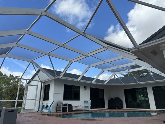 Patio Screen Repair - With south Florida’s little winter over, weather is heating back up! Time to get outside again and enjoy you backyard! Call for your free estimate!