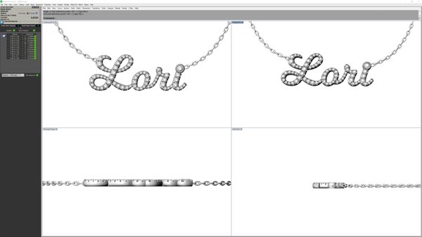 Custom diamond name necklace pendant - This necklace name pendant was created for our client in 14k white gold with 50 high-quality diamonds Custom diamond name necklace pendant - This necklace name pendant was created for our client in 14k white gold with 50 high-quality diamonds