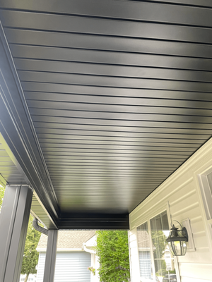 Soffit projects in northern Illinois - At Odyssey Siding, we love the sleek look of Charter Oak Hidden vent soffit. This soffit gives your home more intake without all the noise and mess of seeing vents everywhere.