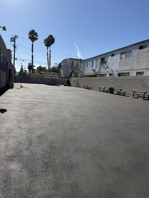 Los Angeles school parking lot - This parking lot was in need of a resurface a cost effective way of staying in budget with the school was a 2” overlay which leaves it looking like a new lot Los Angeles school parking lot - This parking lot was in need of a resurface a cost effective way of staying in budget with the school was a 2” overlay which leaves it looking like a new lot