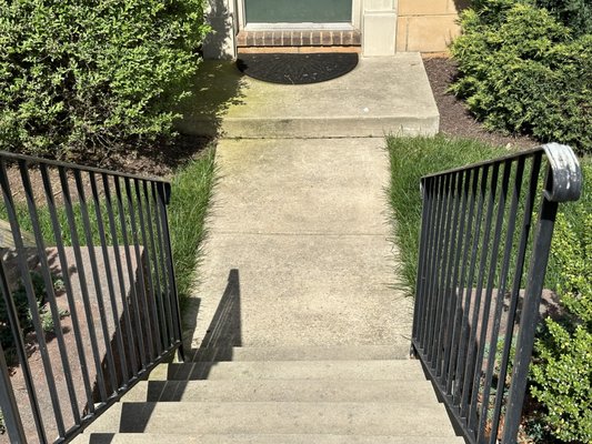 Front Walkway - 1. Assessment: We evaluated the walkway to pinpoint areas needing attention.
2. Pre-Treatment: Applied eco-friendly solutions to loosen grime and stains.
3. Pressure Washing: Utilized high-pressure equipment for deep cleaning.
4. Detailing: Carefully addressed intricate spots and edges.
5. Rinse and Finish: Completed with a thorough rinse, leaving the walkway spotless and rejuvenated. Front Walkway - 1. Assessment: We evaluated the walkway to pinpoint areas needing attention.
2. Pre-Treatment: Applied eco-friendly solutions to loosen grime and stains.
3. Pressure Washing: Utilized high-pressure equipment for deep cleaning.
4. Detailing: Carefully addressed intricate spots and edges.
5. Rinse and Finish: Completed with a thorough rinse, leaving the walkway spotless and rejuvenated.