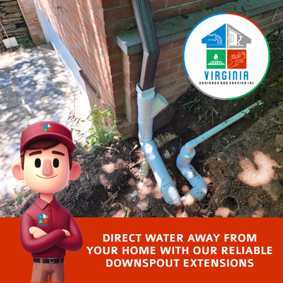 Downspout Extension - Protect your home’s foundation and landscape with our downspout extension services. By redirecting rainwater away from your property, we help prevent flooding, erosion, and water damage. Our custom solutions ensure proper drainage, keeping your foundation dry and your yard intact. With expert installation and durable materials, we offer long-lasting protection for your home. Contact us today for a FREE estimate and safeguard your property from costly water issues. Downspout Extension - Protect your home’s foundation and landscape with our downspout extension services. By redirecting rainwater away from your property, we help prevent flooding, erosion, and water damage. Our custom solutions ensure proper drainage, keeping your foundation dry and your yard intact. With expert installation and durable materials, we offer long-lasting protection for your home. Contact us today for a FREE estimate and safeguard your property from costly water issues.