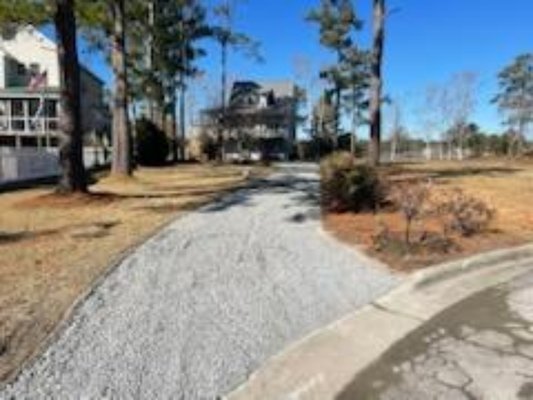 stone driveway - this project was a 400ft stone and felt on driveway