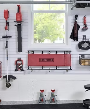 Stylish Garage Slatwall - Why Choose Garage SLATWALL?
Garage slatwall is an excellent solution for enhancing the functionality and aesthetics of your garage. Here’s why our customers love it:
Wall Protection: Garage slatwall provides an added layer of protection to your garage walls, preventing dents, scratches, and other damage. This is particularly beneficial if you frequently use your garage for activities that could impact the walls, such as DIY projects or vehicle maintenance.
Versatile Storage Options: Slatwalls offer a versatile storage solution, allowing you to organize tools, equipment, and other items efficiently. With a variety of hooks, baskets, and shelves that can be easily rearranged, you can customize your storage to fit your specific needs.
Enhanced Aesthetics: A well-organized garage with slatwall not only functions better but also looks great. The sleek, uniform appearance of slatwall panels can transform your garage into a clean and attractive space.
Increased Property Value: Investing in a high-quality slatwall system can increase the overall value of your property. Potential buyers will appreciate the added functionality and polished look of a well-organized garage. Stylish Garage Slatwall - Why Choose Garage SLATWALL?
Garage slatwall is an excellent solution for enhancing the functionality and aesthetics of your garage. Here’s why our customers love it:
Wall Protection: Garage slatwall provides an added layer of protection to your garage walls, preventing dents, scratches, and other damage. This is particularly beneficial if you frequently use your garage for activities that could impact the walls, such as DIY projects or vehicle maintenance.
Versatile Storage Options: Slatwalls offer a versatile storage solution, allowing you to organize tools, equipment, and other items efficiently. With a variety of hooks, baskets, and shelves that can be easily rearranged, you can customize your storage to fit your specific needs.
Enhanced Aesthetics: A well-organized garage with slatwall not only functions better but also looks great. The sleek, uniform appearance of slatwall panels can transform your garage into a clean and attractive space.
Increased Property Value: Investing in a high-quality slatwall system can increase the overall value of your property. Potential buyers will appreciate the added functionality and polished look of a well-organized garage.