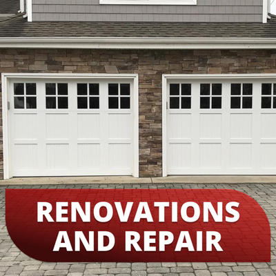 Renovations and Repair - With decades of experience in the trade, our skilled team has the know-how to create your ideal Homefront aesthetic. If your door is damaged, or you just need some accessories such as openers, we also got you covered. Renovations and Repair - With decades of experience in the trade, our skilled team has the know-how to create your ideal Homefront aesthetic. If your door is damaged, or you just need some accessories such as openers, we also got you covered.