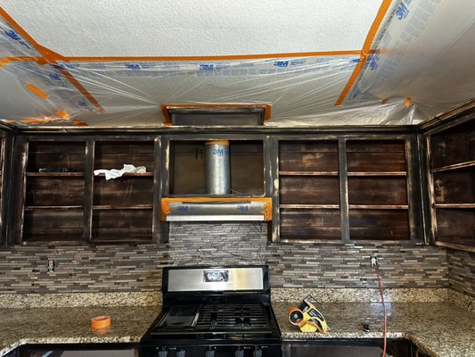 Kitchen cabinets professionally sprayed with a sprayer specifically for kitchen cabinets. Prepped, primer, and painted. - Kitchen cabinets repainted. If you’re looking to repaint your kitchen cabinets or on a budget and don’t want to buy new kitchen cabinets give us a call. We be more than happy to assist you with that. Kitchen cabinets professionally sprayed with a sprayer specifically for kitchen cabinets. Prepped, primer, and painted. - Kitchen cabinets repainted. If you’re looking to repaint your kitchen cabinets or on a budget and don’t want to buy new kitchen cabinets give us a call. We be more than happy to assist you with that.