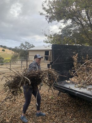 Yard Waste Removal - We helped this customer remove yard debris that had been piling up over the last year. Yard Waste Removal - We helped this customer remove yard debris that had been piling up over the last year.