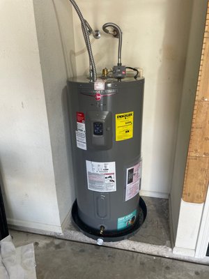 Water Heater Replacement - This water heater was replaced by our expert technicians! Water Heater Replacement - This water heater was replaced by our expert technicians!