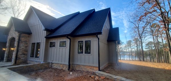 greerys ferry lake - 6" black gutters and screens for this beautiful home on greers ferry lake greerys ferry lake - 6" black gutters and screens for this beautiful home on greers ferry lake