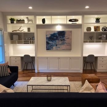 Home Offices - Most Home Offices start at $5000 and up to $100,000.  It could be a simple desk and hutch to an entire room with coffered ceiling, paneling and wall to wall built-ins.