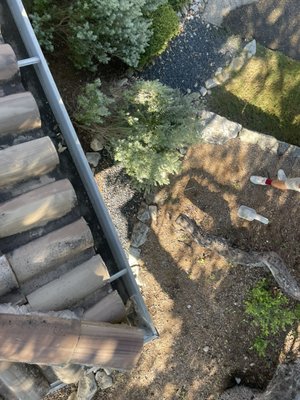 Gutter cleaning job - Very dirty gutters turned to very clean gutters with a very happy customer Gutter cleaning job - Very dirty gutters turned to very clean gutters with a very happy customer