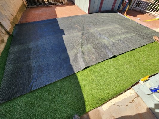 pet turf install - this project was done one day pet turf install - this project was done one day