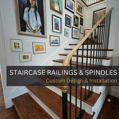 Staircase Railings & Spindles - Add character and personality to your home with our custom staircase railings and spindles. From more traditional styles to options that are more modern and contemporary, we have several designs to ensure you are happy with your choice. Staircase Railings & Spindles - Add character and personality to your home with our custom staircase railings and spindles. From more traditional styles to options that are more modern and contemporary, we have several designs to ensure you are happy with your choice.