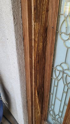 Front Door Refinish – Caribbean Cruise (DE5760) - This front door transformation features a bold new look using Dunn-Edwards DE5760 Caribbean Cruise. The original oak surface had years of wear and fading, so we started with a full restoration—deep cleaning, sanding, and repairing imperfections. After careful masking of the glass panels, we applied a bonding primer and finished with a smooth, durable enamel topcoat.
Our detailed prep and spraying process ensured a flawless finish that completely revived the entryway with vibrant color and lasting protection. Front Door Refinish – Caribbean Cruise (DE5760) - This front door transformation features a bold new look using Dunn-Edwards DE5760 Caribbean Cruise. The original oak surface had years of wear and fading, so we started with a full restoration—deep cleaning, sanding, and repairing imperfections. After careful masking of the glass panels, we applied a bonding primer and finished with a smooth, durable enamel topcoat.
Our detailed prep and spraying process ensured a flawless finish that completely revived the entryway with vibrant color and lasting protection.