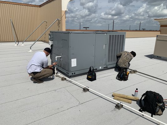 Commercial Repairs - A commercial client called us with a rooftop unit that wasn't keeping up during the West Houston summer heat. We diagnosed the system on site, replaced the failing components, and got it running at full capacity the same day. As a family-owned HVAC company serving Katy and West Houston, we handle commercial repairs, RTU service, and preventive maintenance to keep your building comfortable and your equipment running longer. Minimal downtime, honest pricing, and work we stand behind. Commercial Repairs - A commercial client called us with a rooftop unit that wasn't keeping up during the West Houston summer heat. We diagnosed the system on site, replaced the failing components, and got it running at full capacity the same day. As a family-owned HVAC company serving Katy and West Houston, we handle commercial repairs, RTU service, and preventive maintenance to keep your building comfortable and your equipment running longer. Minimal downtime, honest pricing, and work we stand behind.