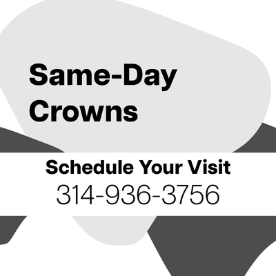 Same-Day Crowns - Smile Restored - Today! Beautiful, Durable Crowns in a Single Appointment. Schedule your visit today at 314-936-3756 Same-Day Crowns - Smile Restored - Today! Beautiful, Durable Crowns in a Single Appointment. Schedule your visit today at 314-936-3756