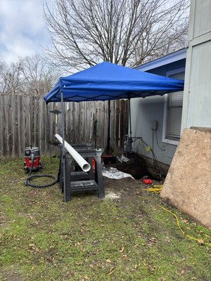 Sewer replacement - This tunnel job/sewer replacement was completed in Pflugerville, Texas summer of 2025 Sewer replacement - This tunnel job/sewer replacement was completed in Pflugerville, Texas summer of 2025