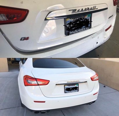 Before and After this Maserati Ghibli was rear ended! - Before and After this Maserati Ghibli was rear ended! Before and After this Maserati Ghibli was rear ended! - Before and After this Maserati Ghibli was rear ended!