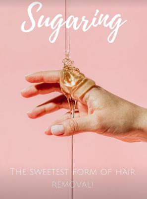 Sugaring Hair Removal - Sugaring is one of the most gentle forms of body hair removal. Sugar is made of only three ingredients: the perfect mix of sugar, water and lemon! The hair is removed with the direction of the hair growth and is overall more gentle on the skin resulting in less irritation, cleaner hair extraction, smoother skin, and best of all, is less painful than traditional waxing! Sugaring Hair Removal - Sugaring is one of the most gentle forms of body hair removal. Sugar is made of only three ingredients: the perfect mix of sugar, water and lemon! The hair is removed with the direction of the hair growth and is overall more gentle on the skin resulting in less irritation, cleaner hair extraction, smoother skin, and best of all, is less painful than traditional waxing!