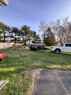 Landscape Clean Up - Here we helped a customer clear old landscaping off his property! Landscape Clean Up - Here we helped a customer clear old landscaping off his property!
