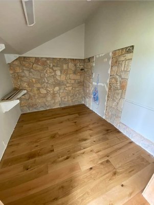 New wood floor - all the floor was cleared and demo and added new wood flooring with adhesive