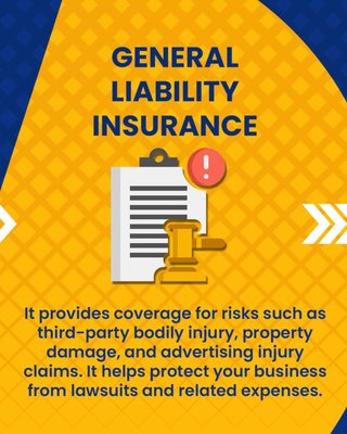 General Liability - General liability insurance from Golden Trust Insurance, shields you from unexpected claims and lawsuits. Focus on growing your business while we handle the risks.

📞 Contact us today for a free consultation!
