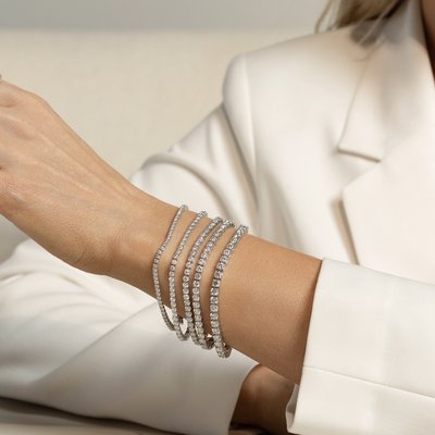 Tennis Bracelets - Our tennis bracelet’s are a staple! Easily transitions from a t-shirt to black tie.