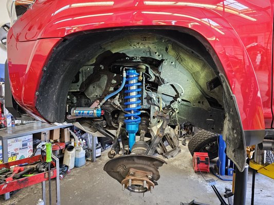 Suspension Repair and Upgrades - Suspension is one of the key component groups in a vehicle. Suspension issues are ones you FEEL! Here at Toole's Garage, we service, repair, and upgrade suspension components, whether it's worn shocks / struts, ball joints or control arms. If you feel any looseness in the steering, clunks or rattles over bumps, or just a generally rough ride, come see us for an evaluation! Suspension Repair and Upgrades - Suspension is one of the key component groups in a vehicle. Suspension issues are ones you FEEL! Here at Toole's Garage, we service, repair, and upgrade suspension components, whether it's worn shocks / struts, ball joints or control arms. If you feel any looseness in the steering, clunks or rattles over bumps, or just a generally rough ride, come see us for an evaluation!