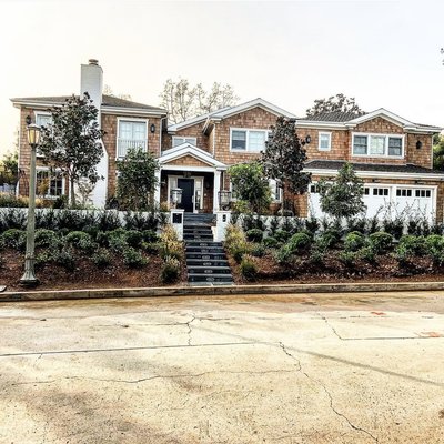 Palisades job - Full front yard install new sod, new trees and plants, brand new irrigation Palisades job - Full front yard install new sod, new trees and plants, brand new irrigation