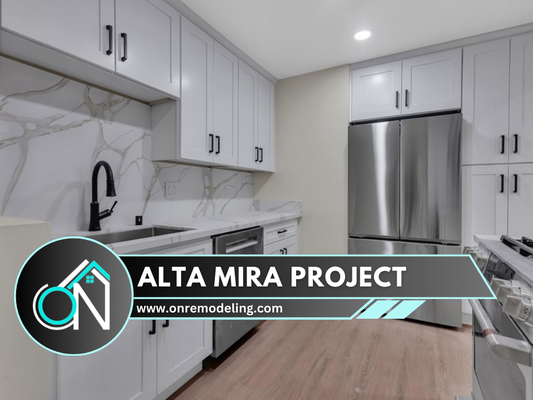 Alta Mira Project - Complete condo remodel, including:
• Full kitchen
• 2 Bathrooms
• Subpanel upgrade
• New Carpet
• Interior paint
• Recessed lights
•Laminate flooring Alta Mira Project - Complete condo remodel, including:
• Full kitchen
• 2 Bathrooms
• Subpanel upgrade
• New Carpet
• Interior paint
• Recessed lights
•Laminate flooring