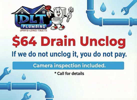 Drain unclog - Unclog your drain.. If we can not unclog it, you do not pay. Drain unclog - Unclog your drain.. If we can not unclog it, you do not pay.