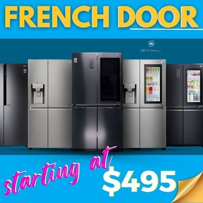 Unbeatable Deals on French Door Refurbished Fridges! - Looking for an affordable upgrade? Look no further! Our French door refurbished fridges start at just $495. Plus, enjoy the added benefit of a 3-year warranty included for your peace of mind.
We understand that budget flexibility is crucial, which is why we offer credit options to suit your needs. And don't worry if Spanish is your preferred language - our friendly staff is fluent and ready to assist you.
To make your shopping experience even more convenient, we provide reliable delivery service, ensuring your new fridge arrives safely at your doorstep.
Upgrade your kitchen with style and savings. Visit us today and take advantage of our incredible offers on French door refurbished fridges. Unbeatable Deals on French Door Refurbished Fridges! - Looking for an affordable upgrade? Look no further! Our French door refurbished fridges start at just $495. Plus, enjoy the added benefit of a 3-year warranty included for your peace of mind.
We understand that budget flexibility is crucial, which is why we offer credit options to suit your needs. And don't worry if Spanish is your preferred language - our friendly staff is fluent and ready to assist you.
To make your shopping experience even more convenient, we provide reliable delivery service, ensuring your new fridge arrives safely at your doorstep.
Upgrade your kitchen with style and savings. Visit us today and take advantage of our incredible offers on French door refurbished fridges.