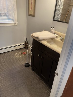 Bathroom Remodel - This remodel was done on a bathroom that had to be gutted out due to sewer line collapsed. Bathroom Remodel - This remodel was done on a bathroom that had to be gutted out due to sewer line collapsed.