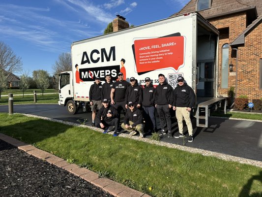 ACM Moving crew - We were happy to introduce our work. We can handle any difficult project and loading your truck, pods or U-Box with care and professional stacking.