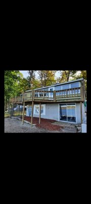 Deck removal - We removed this large 2nd story deck for a customer. left the are nice and clean for the new one to be build. Deck removal - We removed this large 2nd story deck for a customer. left the are nice and clean for the new one to be build.